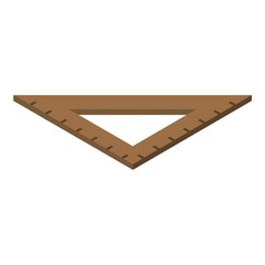 Wood angle ruler icon. Isometric of wood angle ruler vector icon for web design isolated on white background