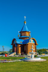 Holy Trinity Church in the village of Tashla, Russia. Wooden temple.