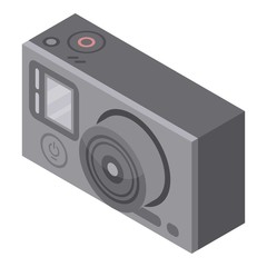 Action camera icon. Isometric of action camera vector icon for web design isolated on white background