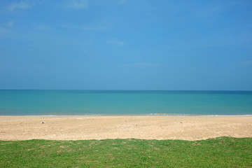 Seascape : beautiful sea landscape of Bang Lud beach, Khao Lak, Phang Nga Thailand.
