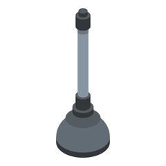 Toilet plunger icon. Isometric of toilet plunger vector icon for web design isolated on white background