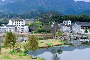 Fototapeta premium Village in the mountains,Anhui,China