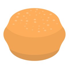 Home round bread icon. Isometric of home round bread vector icon for web design isolated on white background