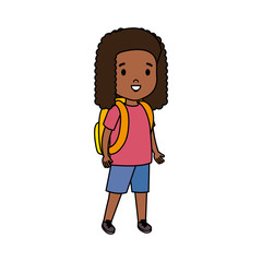 black little student girl