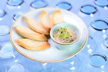 Fresh pate with bread