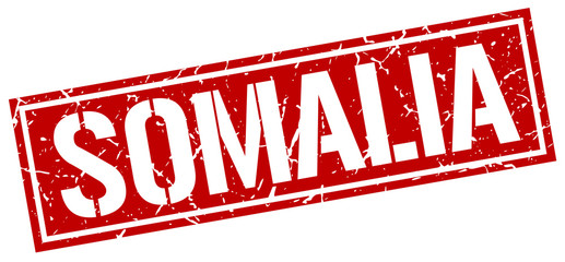 Somalia red square stamp