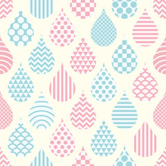 Rain drops background. Seamless pattern.Vector. 雨のパターン