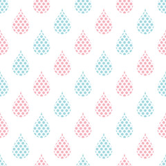 Rain drops background. Seamless pattern.Vector. 雨のパターン