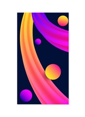 Vector vertical stories templates for social media. Abstract fluid 3d background. Creative mockup for business stories: fashion, design, beauty, photographer, blogger.