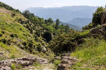 Fototapeta na wymiar The majestic mountains on a sunny day (region Tzoumerka, Epirus, Greece)