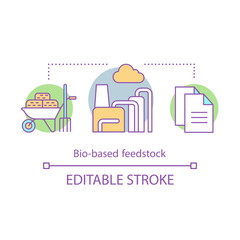 Bio based feedstocks concept icon