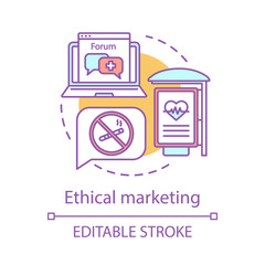 Ethical, cause marketing concept icon