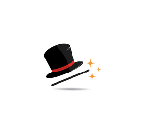 Magic cap logo concept,vector illustration design 