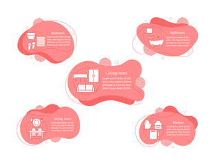 Furniture store concept illustrations