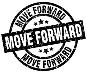 move forward round grunge black stamp