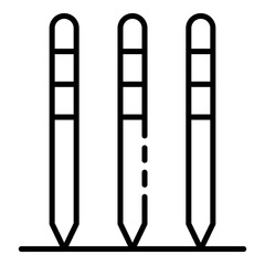 Croquet post icon. Outline croquet post vector icon for web design isolated on white background