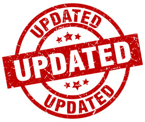 updated round red grunge stamp