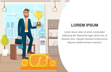 Business Success, Goal Achievement Banner Template