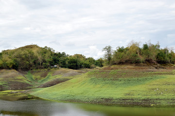 Islets or small islands form within the lake when water recede during long summer