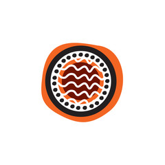 Aboriginal art logo design vector template