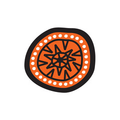 Aboriginal art logo design vector template