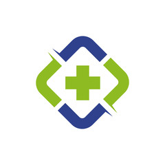 Health care and medical logo design vector template