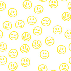 Emoji seamless pattern