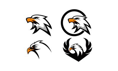 simple masculin eagle logo set
