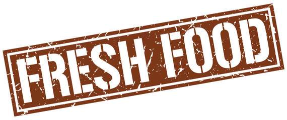 fresh food square grunge stamp