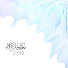 Flowing silk scarf. Light blue, purple gradient. Abstract pattern. Art line background. Squiggle color curves. Vector template for cover, invitation, poster, leaflet, flyer, portfolio, brochure. EPS10