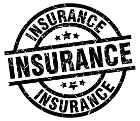 insurance round grunge black stamp
