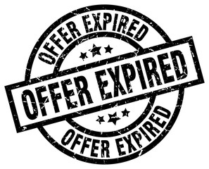 offer expired round grunge black stamp