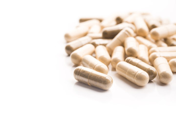 Medical herbal capsules isolated