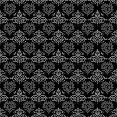 seamless damask wallpaper, vector image