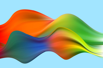 Abstract colorful vector background, color flow liquid wave for design brochure, website, flyer. Stream fluid. Acrylic paint