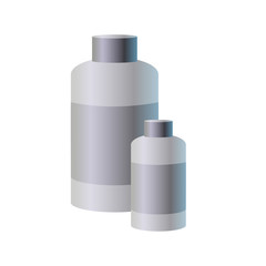 bottle of shampoo isolated on white