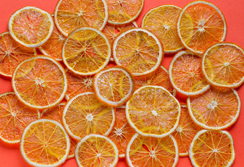 fruit background homemade organic orange chips