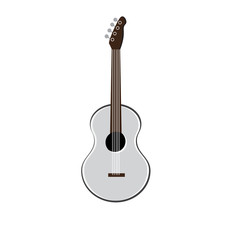 Fototapeta premium acoustic guitar isolated on white background