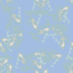 Fototapeta na wymiar Winter camouflage of various shades of blue and grey colors