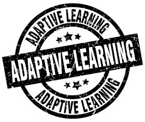 adaptive learning round grunge black stamp