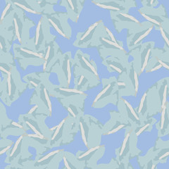 Winter camouflage of various shades of blue and grey colors