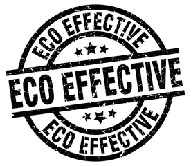 eco effective round grunge black stamp