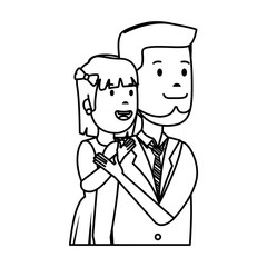 father with daughter characters