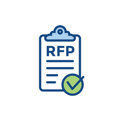 Fototapeta premium RFP Icon - request for proposal concept or idea