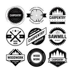 Obraz premium CARPENTRY BADGE VECTOR
