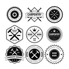 Obraz premium CARPENTRY BADGE VECTOR