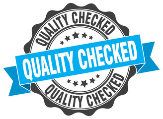 quality checked stamp. sign. seal