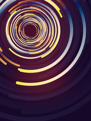 Abstract 3d rendering composition of multicolored circles. Computer generated geometric pattern