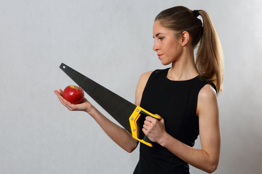 Symbolic portrait of the girl-destroyer