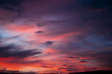 Dramatic sky at sunset
